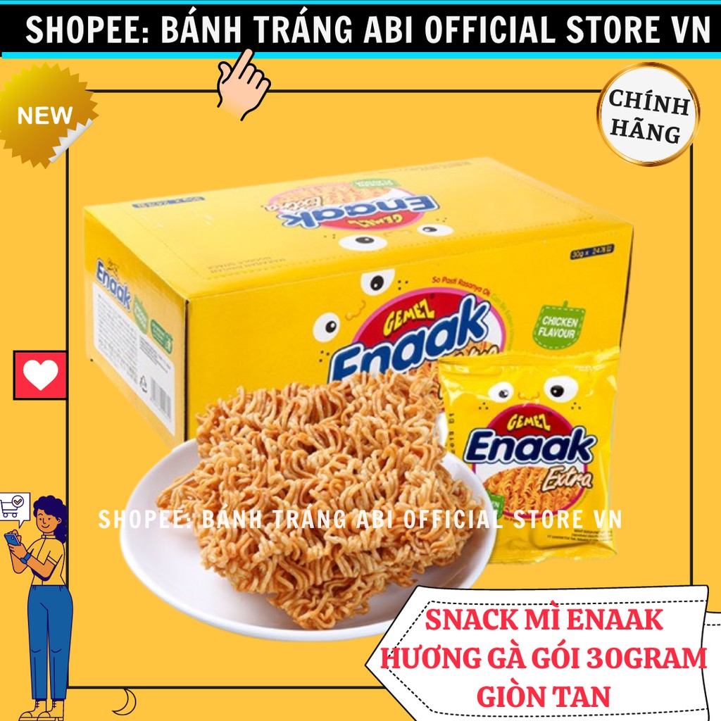 [ĂN VẶT NGON] SNACK MÌ HƯƠNG GÀ TRẺ EM ENAAK 2 LOẠI EXTRA VÀ BBQ | BigBuy360 - bigbuy360.vn