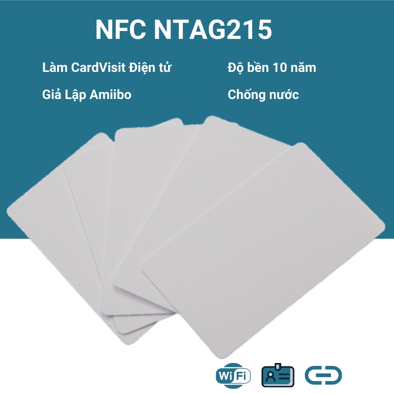 SET 50 cái Thẻ NFC chip Ntag215 dùng được với các điện thoại thông minh