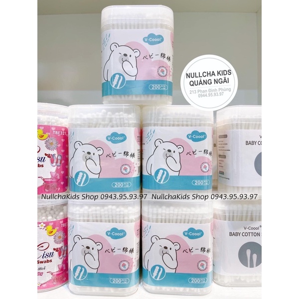 Bông ngoáy tai cho trẻ sơ sinh Babybee 200c
