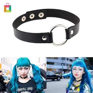Vòng cổ choker bằng da phong cách gothic punk thời trang cho nam và nữ