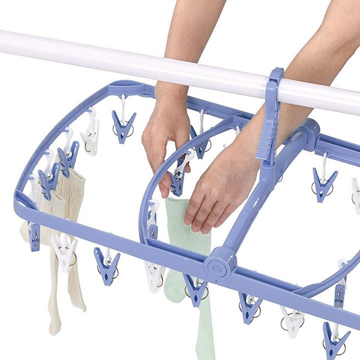 [Hàng Nhật] Khung phơi tất, đồ lót, quần áo sơ sinh 32 kẹp cao cấp