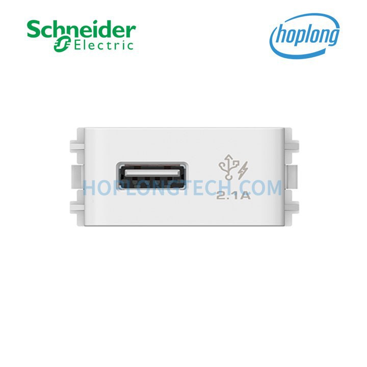 [CHÍNH HÃNG] 3031USB_WE Ổ cắm sac USB 2.1A đơn size S dòng Concept SCHNEIDER
