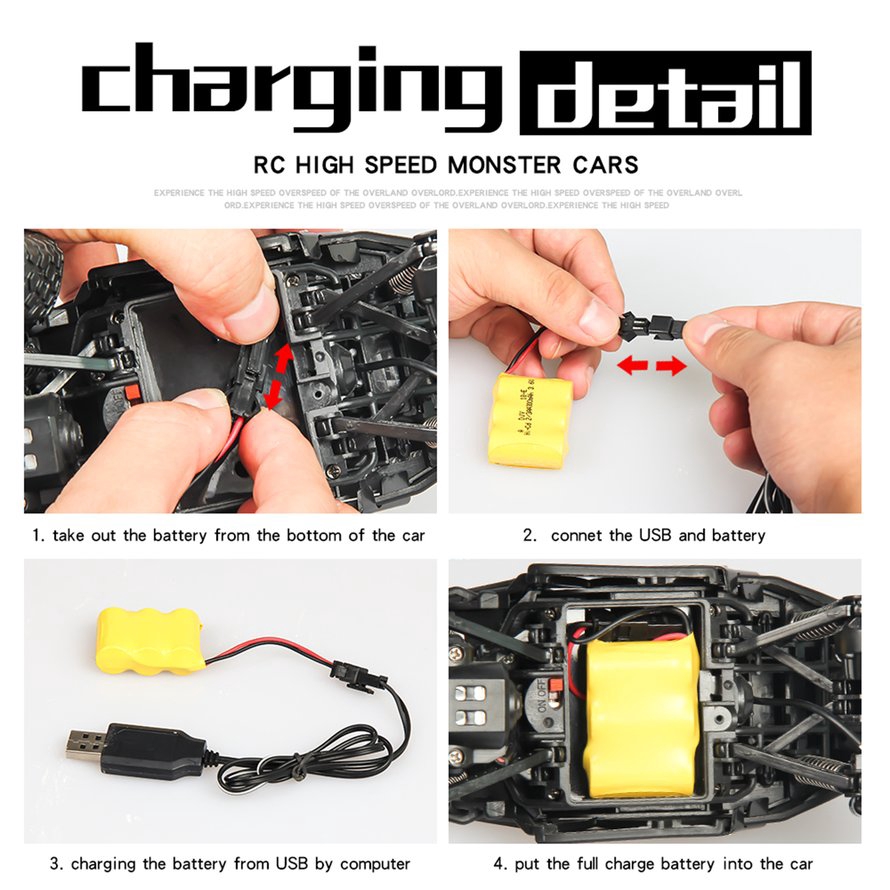 Xe Địa Hình Điều Khiển Từ Xa 4 Bánh 2.4G