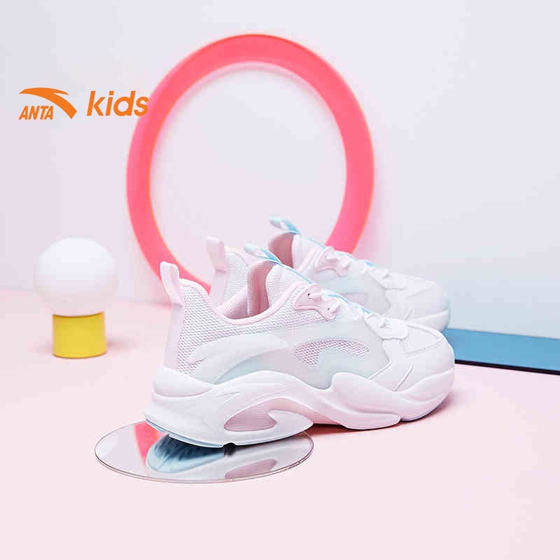 Giày thời trang bé gái bé gái Anta Kids upper mặt lưới thoáng khí, đế eva siêu nhẹ W322138890