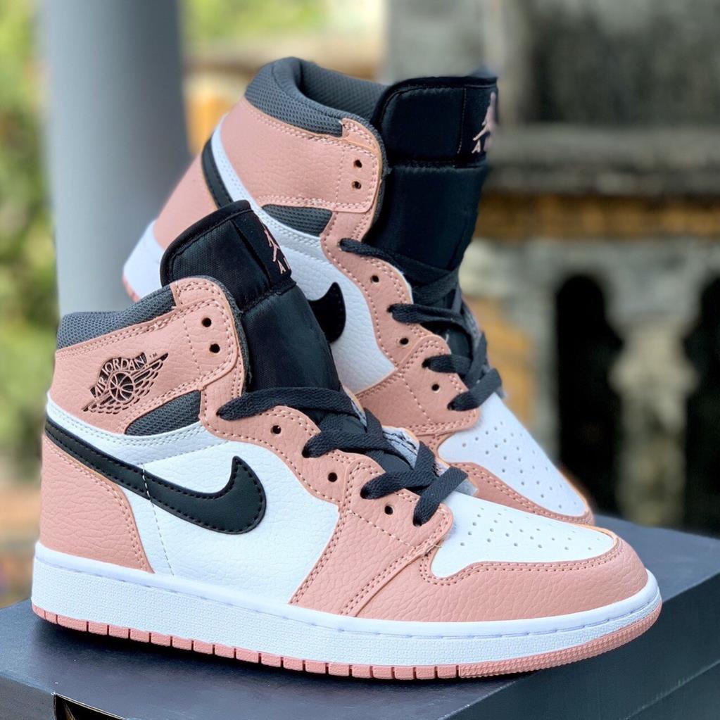 Giày Thể Thao nữ Air jordan màu Hồng Cổ Cao bản đẹp 2021, GIày AJ High Hồng | BigBuy360 - bigbuy360.vn