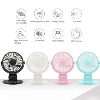 Quạt sạc mini để bàn có đế kẹp nana