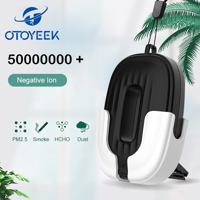 OTOYEEK Air Purifier 50 Million Negative Ion Removing Odor Smoke and Formaldehyde Air Purifier Front Mute Filter Plug in Anion Ozone Generator Ionizer Filter Purification  for Home Office Bathroom