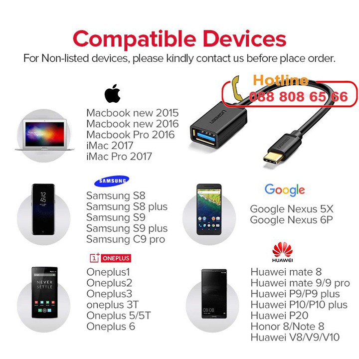 Cáp USB Type C sang USB 3.0 Ugreen 30645