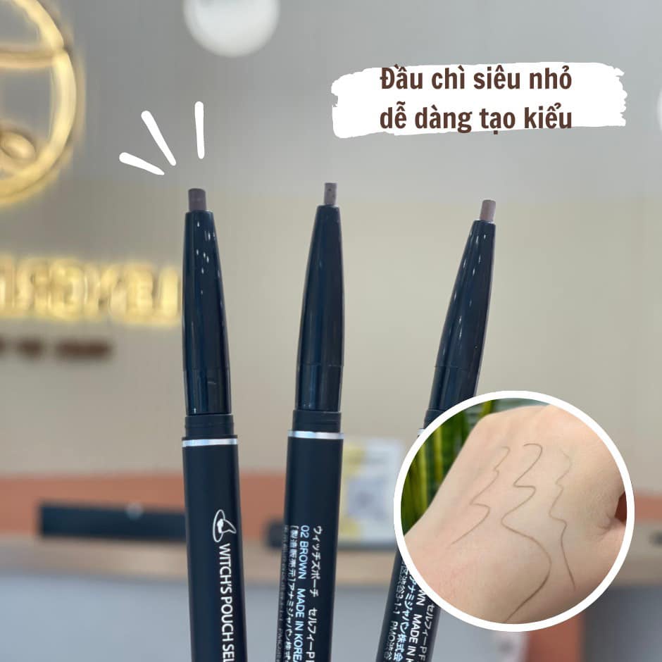 Chì Kẻ Mày Chống Nước Ngòi Nhỏ WITCH'S POUCH SELFIE PERFECT EYEBROW