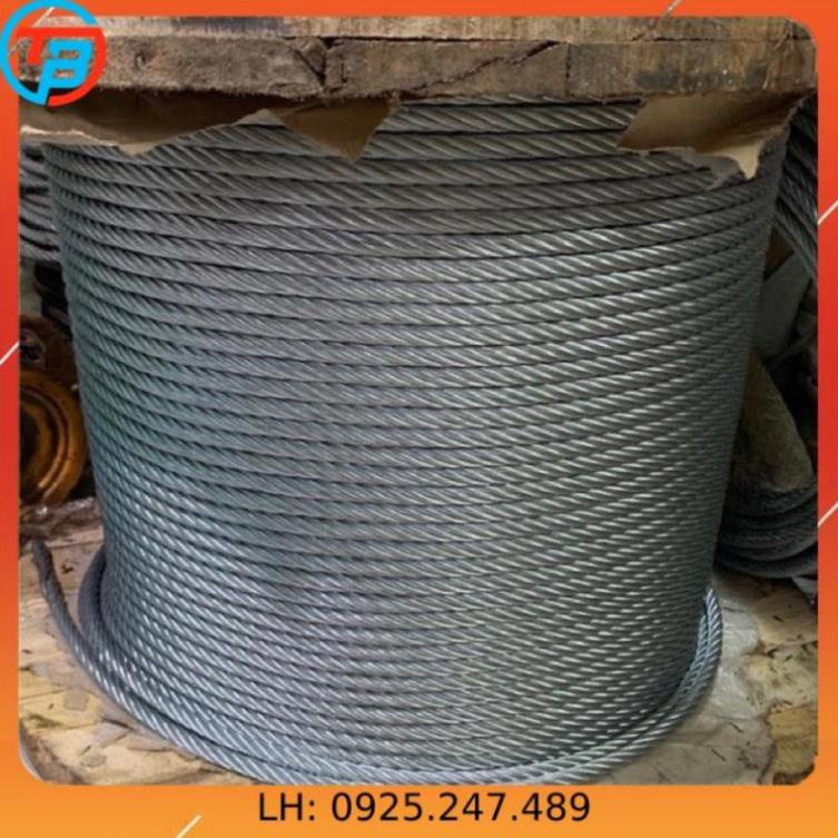 Cuộn 100 mét Cáp Mạ Kẽm phi 12 cáp thép Thái Bình Vina