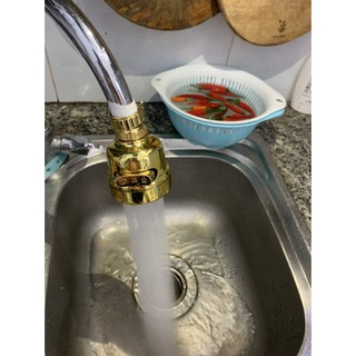 Vòi rửa chén TĂNG ÁP 3 chế độ - Đầu vòi CROM MÀU VÀNG