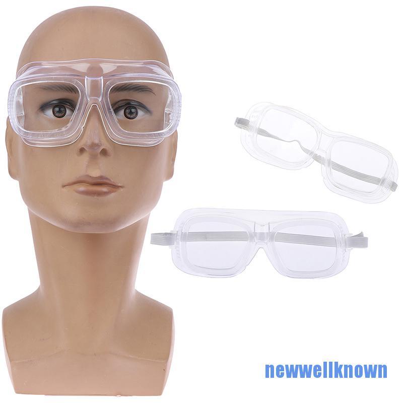 [newwellknown 0610] Clear vented safety goggles eye protection protective lab anti impact glasses