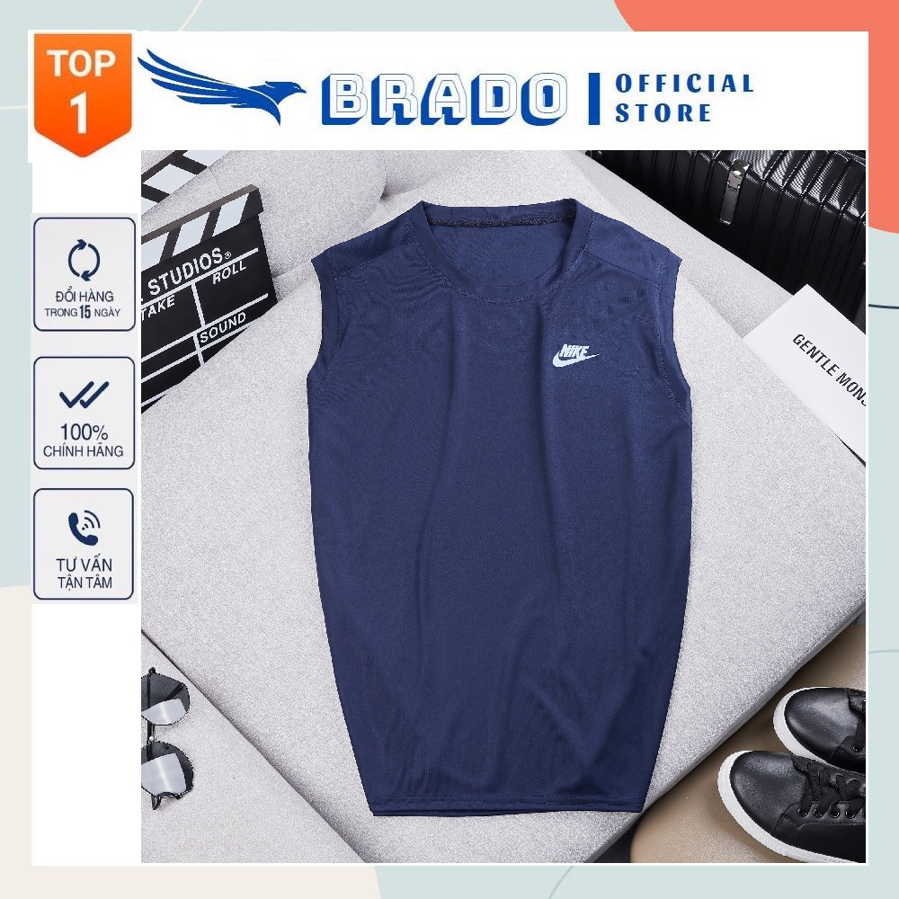 Áo Ba Lỗ Nam TankTop 𝐍 𝐈 𝐊 𝐄 Chất Vải Thể Thao Siêu Mát Co Giãn Hàng Xuất Cực Xịn