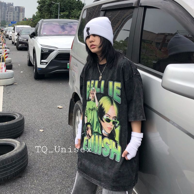Áo thun Billie Eilish màu Wash  form rộng Unisex Nam nữ- Mã 001
