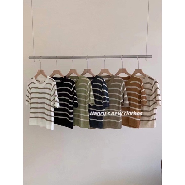 Áo Len kẻ ngang Nancy