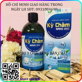 [COMBO 3 CHAI] Nước súc miệng kỳ chàm nano bạc bảo vệ răng miệng không cay không nồng không hôi