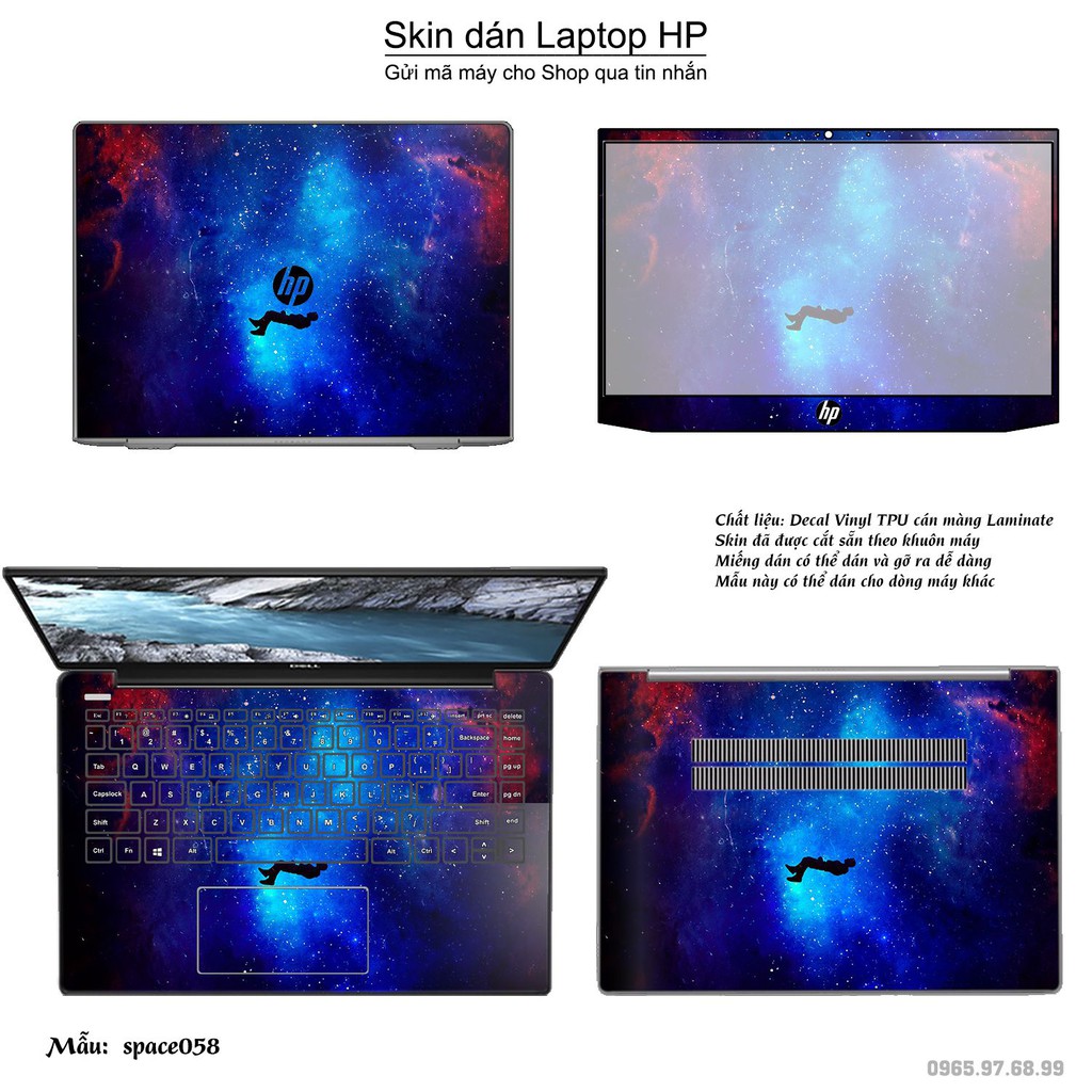 Skin dán Laptop HP in hình không gian nhiều mẫu 10 (inbox mã máy cho Shop)