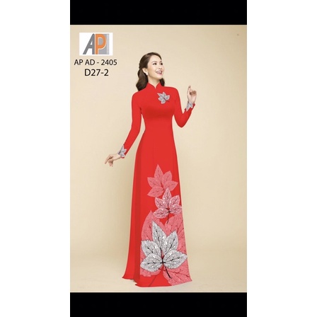 vải áo dài chiếc lá