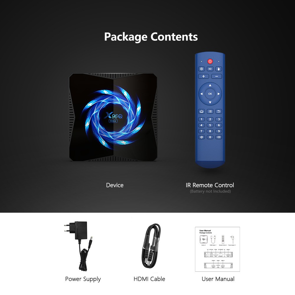 Android TV Box X96Q Max - 4GB Ram, 32GB bộ nhớ trong, Android 10