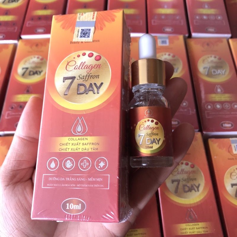 Serum Collagen Saffron 7day Olic -dưỡng ẩm cho da, giúp da trắng sáng, xoá mờ nếp nhăn- Serum olic mẫu mới