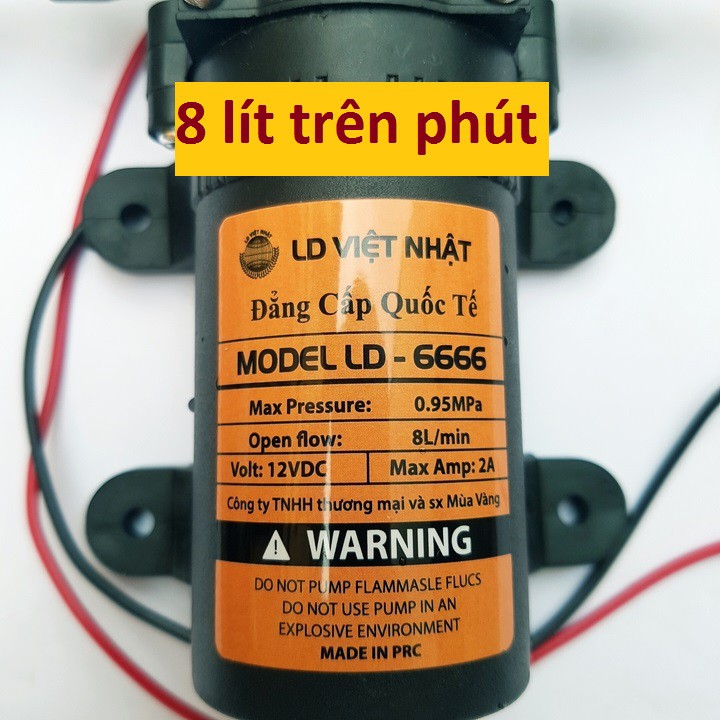 Bơm mini 12v phun sương kèm nguồn -  Bơm 12v có điều chỉnh tốc độ