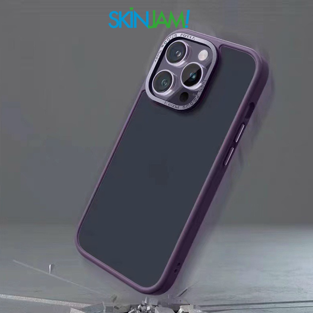 Ốp Likgus iP 14 Lưng Nhám Mờ Cam Viền Kim Loại iP 14Promax/ 14Plus/ 14Pro/ 14 Chính Hãng Likgus