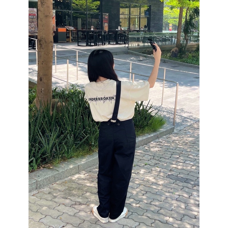 Quần Yếm Kaki BEE Phong Cách Ulzzang - 84unisex