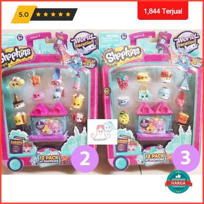 Bộ 12 Món Đồ Đi Du Lịch Shopkins Season 8 - World Phong Cách Châu Âu