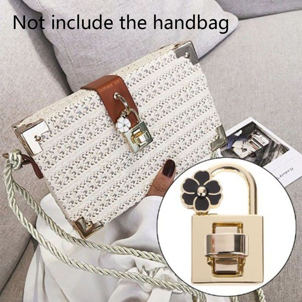 Handbag Bag Accessories Exquisite Flower Craft Turn Lock