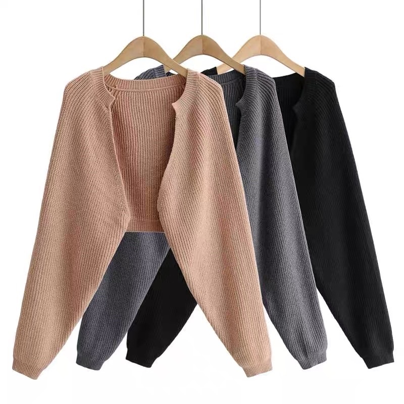 [ SẴN ] Áo cardigan (3 màu: đen/ xám/ nude) | BigBuy360 - bigbuy360.vn