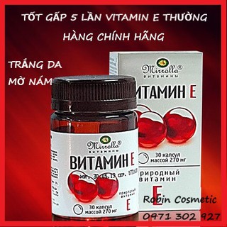 [SÁNG DA-MỜ NÁM] VITAMIN E ĐỎ NGA 400MG SANOFI – CHUẨN AUTH- TỐT GẤP 5 LẦN VITAMIN E THƯỜNG