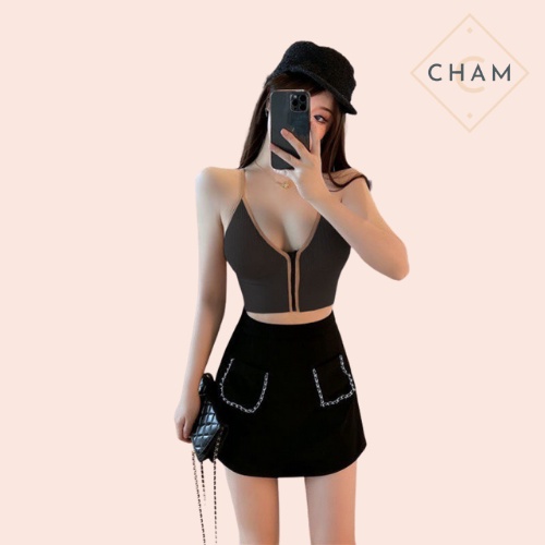 Áo Bra 2 Dây tập Gym CharmAiry, áo ngực nữ tập Gym, áo tập yoga, kèm mút ngực kéo khóa tiện lợi