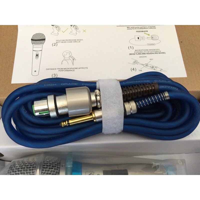 Micro Có Dây chính hãng AMEK F5 Hát Karaoke Chuyên Nghiệp, thân kim loại, Jack mạ vàng chống nhiễu