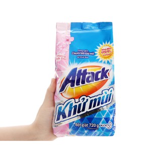 Bột Giặt Attack Khử Mùi 720g Hương Hoa Anh Đào