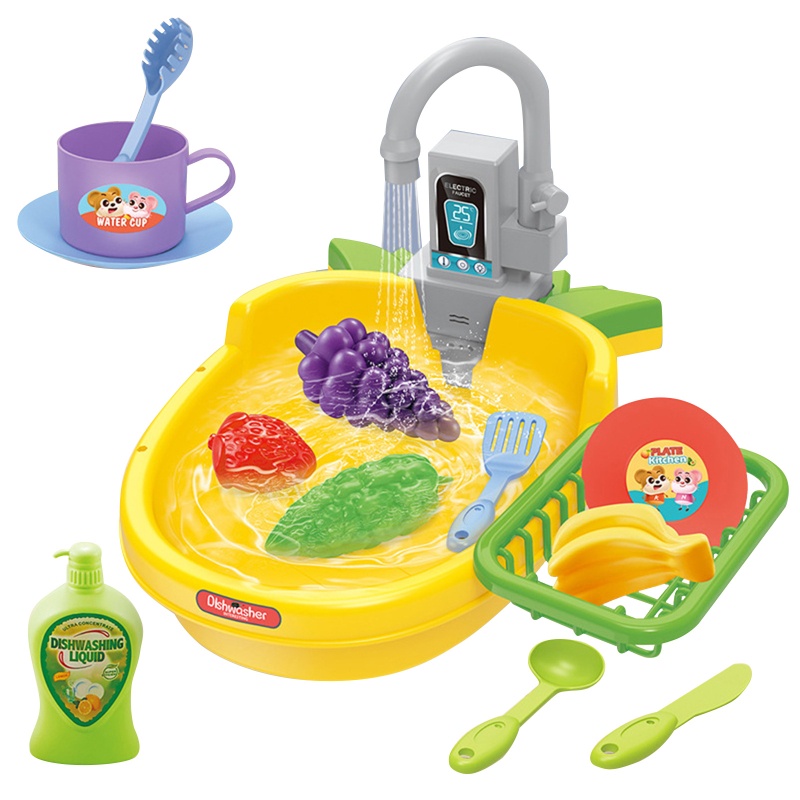 Bộ Đồ Chơi Rửa Rau Củ Quả Bằng Điện Cho Bé