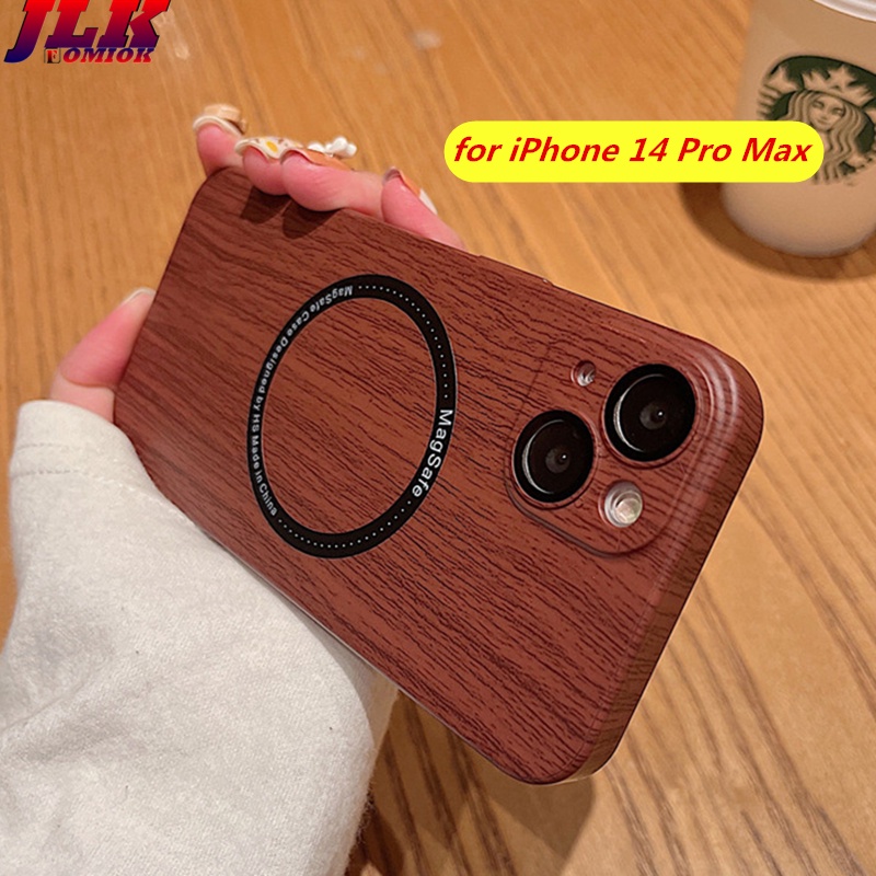 Ốp Điện Thoại PC Cứng Họa Tiết Vân Gỗ Kèm Móc Xỏ Ngón Nam Châm Cho iPhone 13 12 Pro Max 13ProMax 13Pro