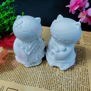 Tượng tô màu chọn mẫu MÈO CÔNG CHÚA size M, tượng thạch cao, tô tượng, đồ chơi cho trẻ