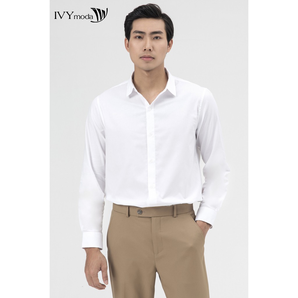 [Mã WABRSALE11 - 10% - ĐH từ 250K]Áo sơ mi nam dài tay cổ đức IVY moda MS 17E2675