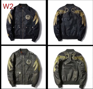Jacket Pilot thêu hoạ tiết đôi cánh