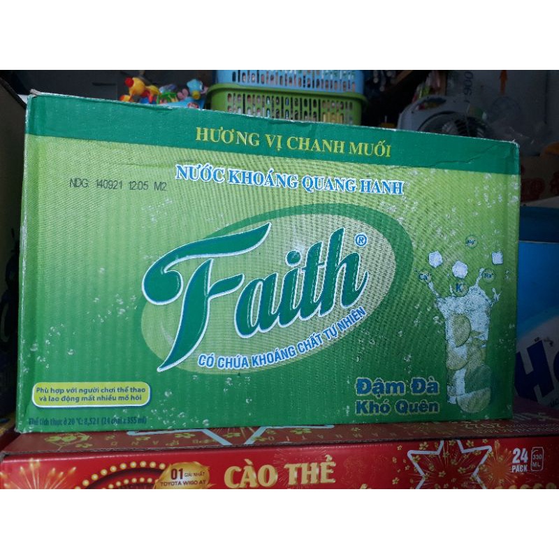 Nước khoáng chanh muối Faith Quang Hanh lốc 6 chai pet 335ml