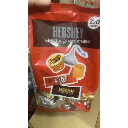 Socola hỗn hợp Hershey's Miniatures Assortment gói 1.55kg của Mỹ