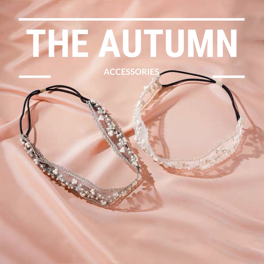 Bờm vải ren hoa xuyên thấu The Autumn Accessories - BT02