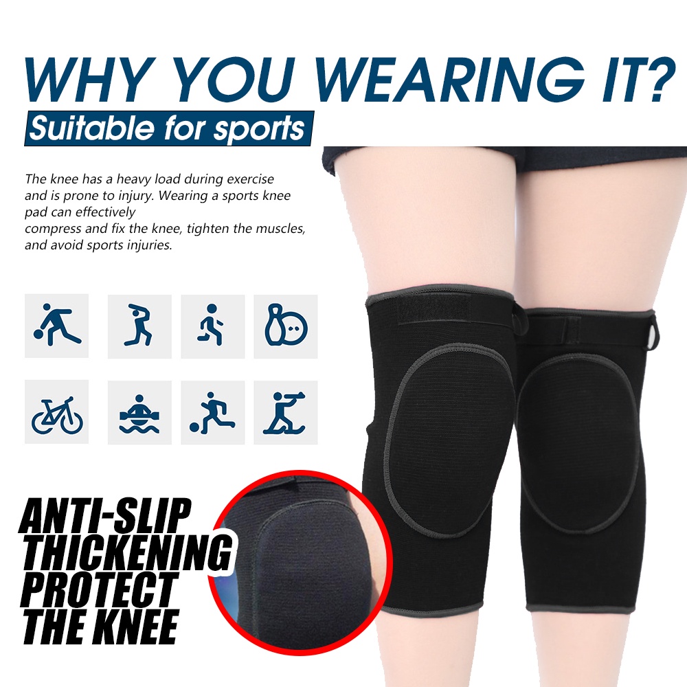 1Pc Soft Thickened Cotton Sports Kneepad Multipurpose Breathable Dancing Knee Protector Volleyball Yoga Knee Brace Support