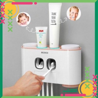 Hộp Nhả Kem Đánh Răng Thông Minh Tự Động Ecoco, Tặng Kèm 4 Cốc, Gia Dụng Thông Minh