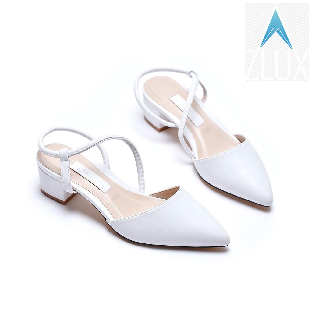 ️🎽 Giày sandal gót thấp họa tiết Merly 1047 ️🎽