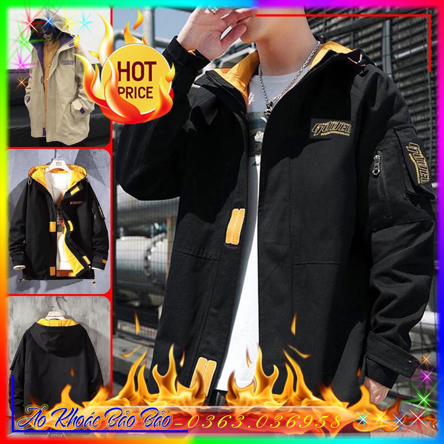 ÁO KHOÁC KAKI - M370 (Chữ Thêu)