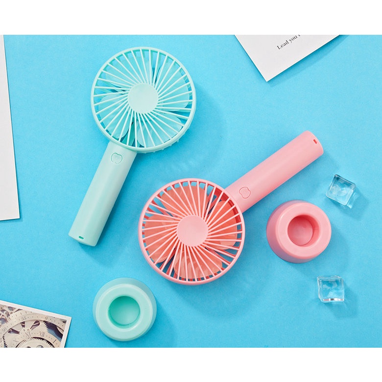 Quạt Tích Điện Mini Cầm Tay Gấp Gọn Dễ Thương - Bảo Hành 1 Đổi 1