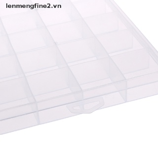 {FCC} 24 Compartments Plastic Box Case Jewelry Bead Storage Container Craft Organizer
 {lenmengfine2}