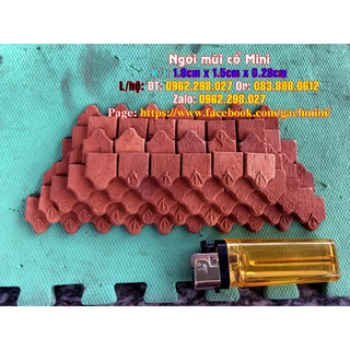Gạch Mini, Ngói lợp mũi cổ Mini (set 500 viên), xây nhà mini, mô hình tiểu cảnh, trang trí sân vườn