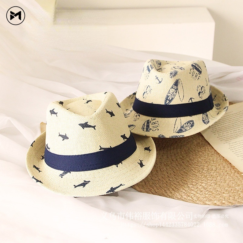 Mũ Cói Chống Nắng Thoáng Khí Thời Trang Bốn Mùa Cho Bé